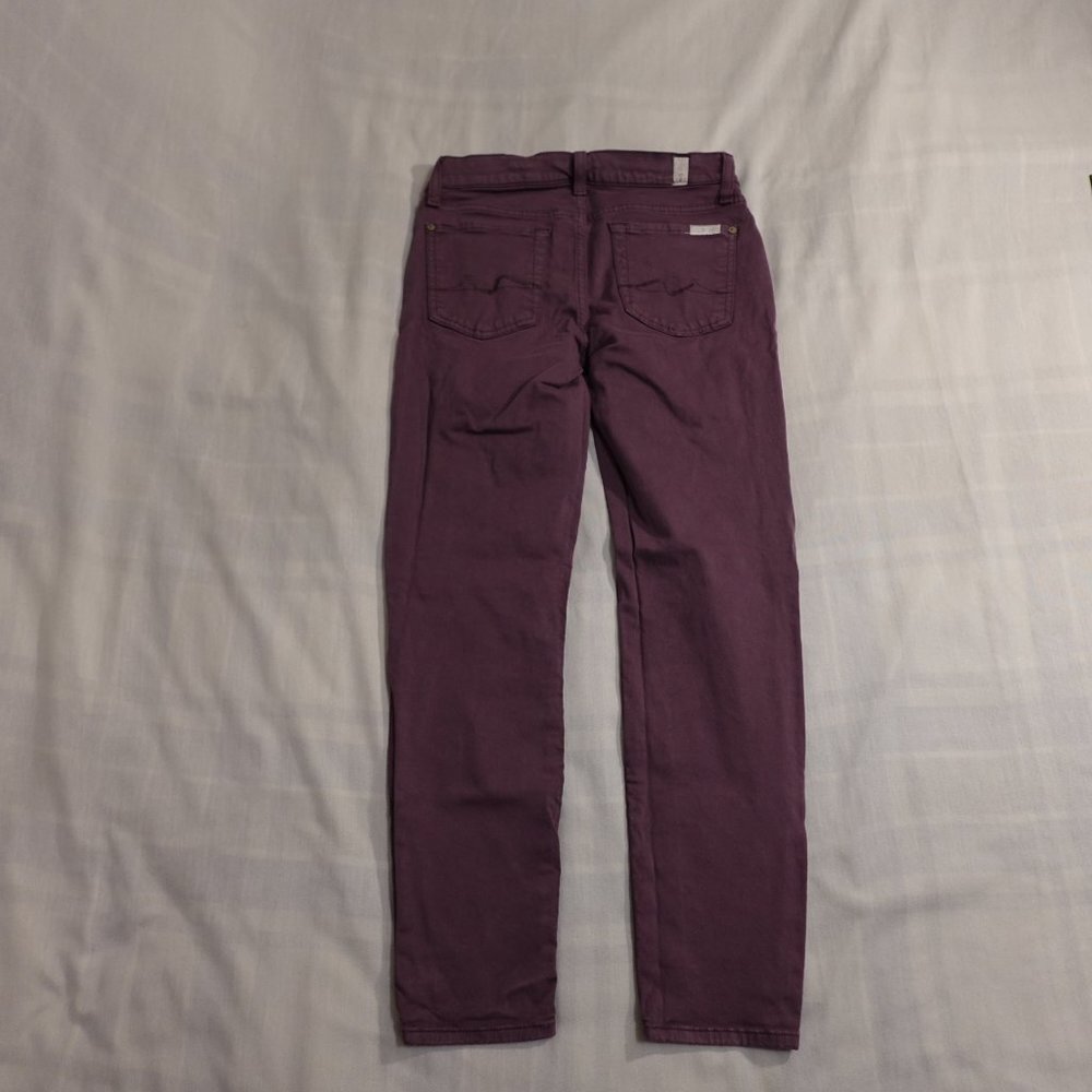 7 for all Mankind Gwenevere cropped women's 27 purple - Picture 6 of 16